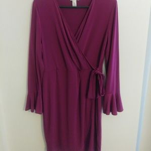 London Times wrap dress us 14 berry color